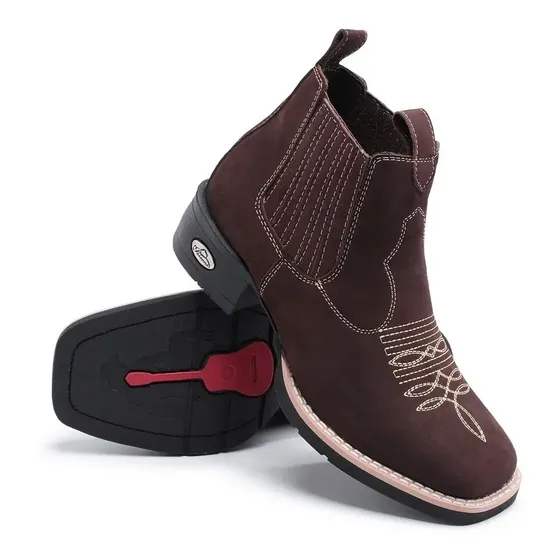 Botina Coutry Unissex Bico Quadrado Pessoni Boots & Shoes