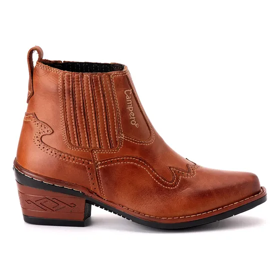 Bota Texana Country Masculina Couro Marrom Frete Grátis
