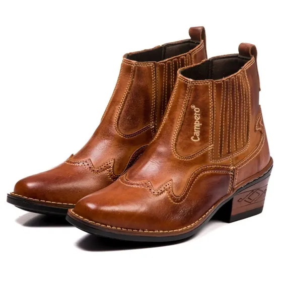 Bota Texana Masculina Country Couro Nobre Frete Grátis
