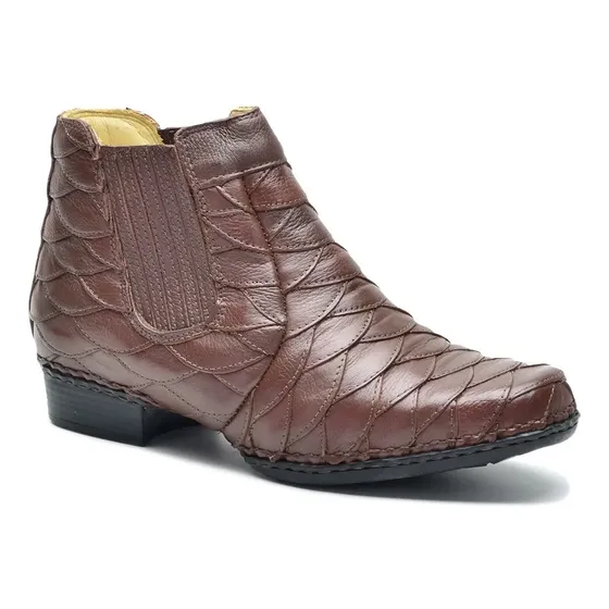 Botas Country Masculina Couro Escamado Cano Alto + Barata