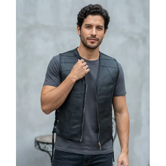 Colete Masculino Couro Legítimo Motoclub 22m