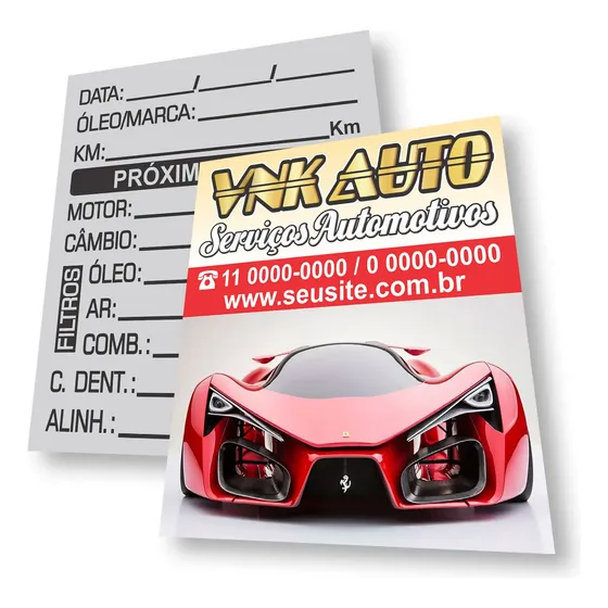 500 Adesivos Etiqueta Troca De Óleo 55x47mm (personalizado!)