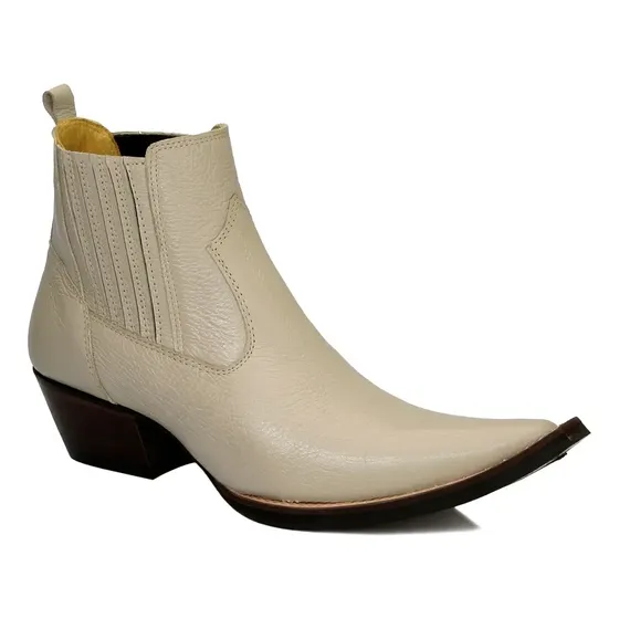 Bota Country Masculina Texana Couro Legitimo Bico Fino Boots