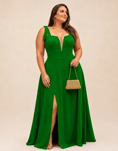 Vestido Longo Azul Royal Madrinha De Casamento Plus Size