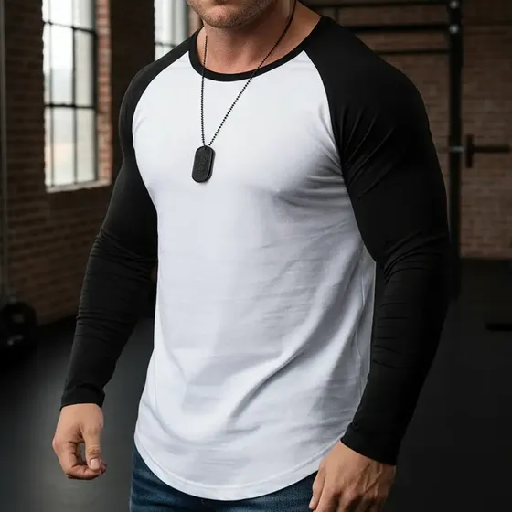 Blusa Masculina Manga Longa Raglã Roupa Masculina Qualidade