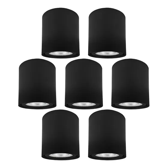 7x Spot Sobrepor Direcionável Redondo 7,5cm Dicroica M2290