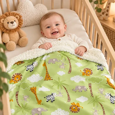 Cobertor Bebe Berço Sherpa Dupla Face Varias Cores Baby