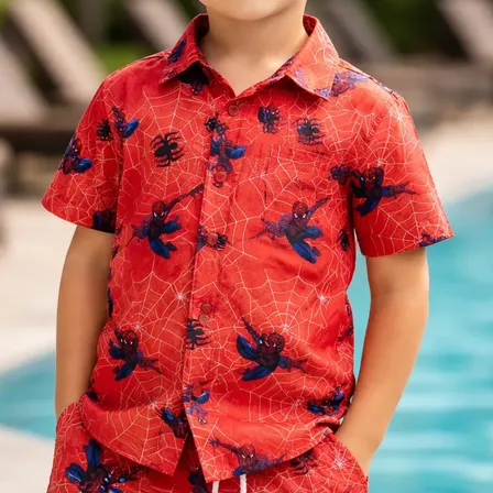 Conjunto Mauricinho Homem Aranha - Camisa E Bermuda