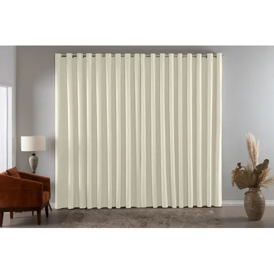 Cortina Blackout Em Tecido 6,00x2,80 Corta Luz Branco Gelo