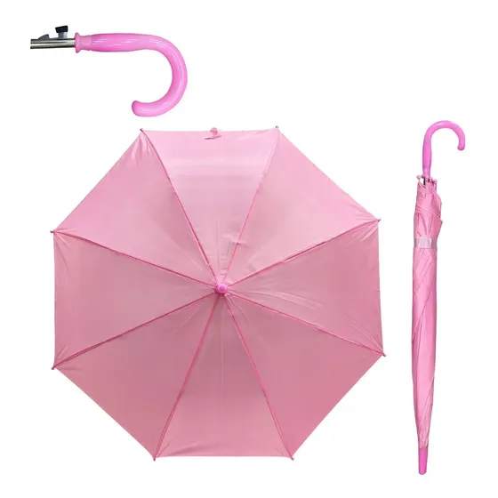 Sombrinha Guarda Chuva Automatico Infantil Rosa Decoração