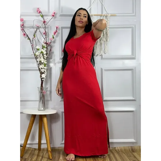 Vestido Longo Gestante - Amamentação