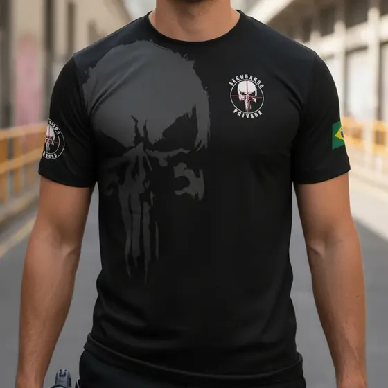 Camisa Segurança Privada Camiseta Vigilante Proteção Uv50+