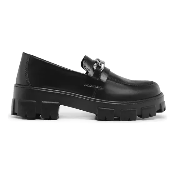 Mocassim Feminino Tratorado Corrente Verniz Confortável