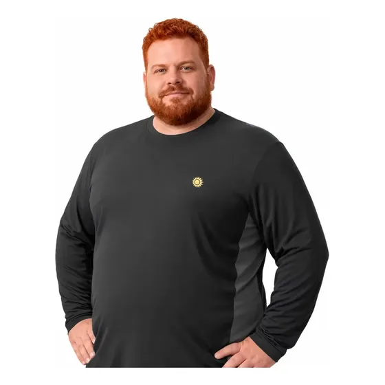 Camisa Térmica Com Proteção Solar Uv 50+plus Size Até 200kgs