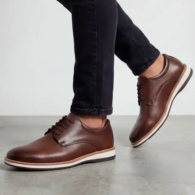 Sapato Social Masculino Casual Oxford Preto Marrom Trabalho