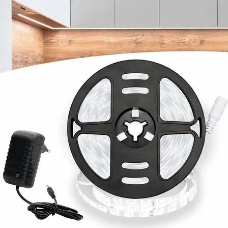 Fita Led 2835 Rolo 5 Metros 300leds Ip65 Dupla Face + Fonte
