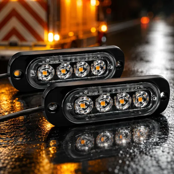 Tira Led Efeito Strobo Automotivo Para Viatura E Guincho 2pç