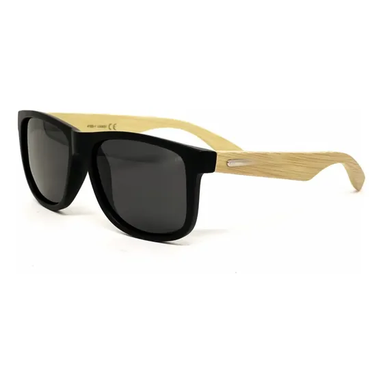 Óculos De Sol Quadrado Bambu Premium Original Uv400