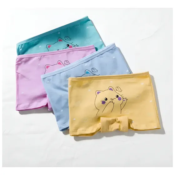4 Calcinha Short Infantil 100% Algodão Boxer Boxe Pagg Box