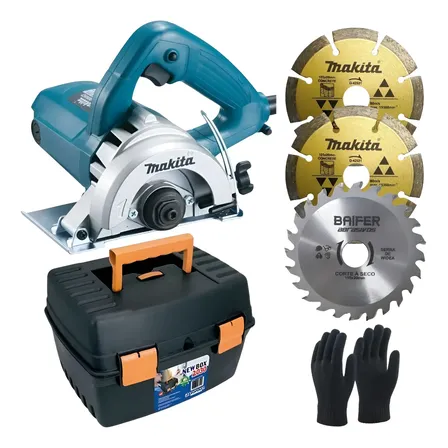 Serra Mármore Makita 4.3/8 1300w 4100nh3zx2 Kit Disco Maleta