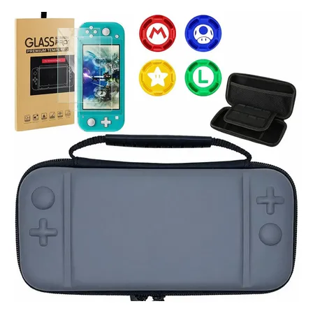 Case Nintendo Switch Lite + Pelicula De Vidro + 4 Grip