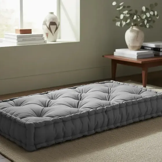 Almofada Futon Turca De 1,80x0,60x0,12 Em Tecido Suede