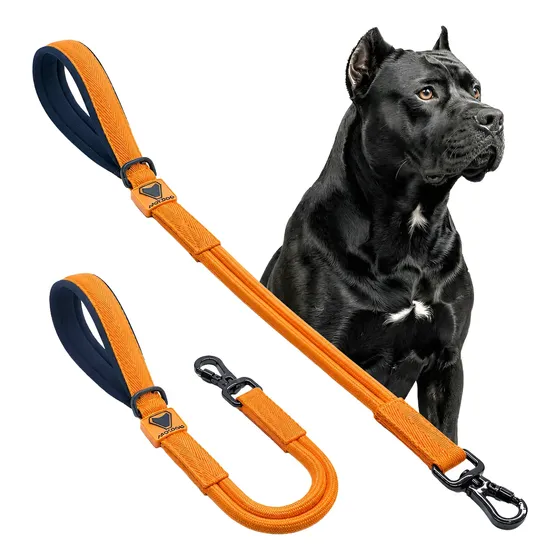 Guia Roliça Corda Curta 60cm Forte Dobermann Rottweiler Bull