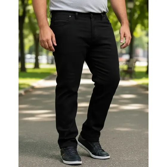 Calça Jeans Sarja C Lycra Masculina Plus Size Tamanho Grande