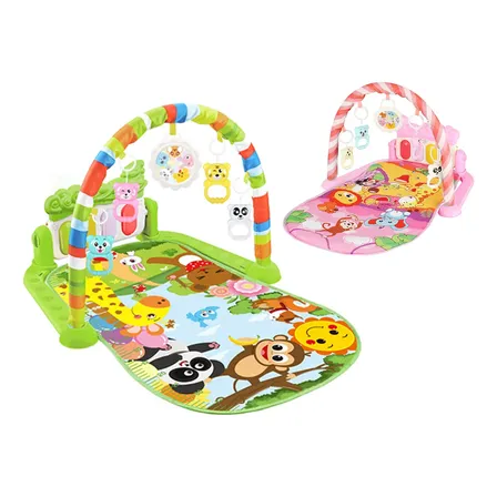 Tapete Ginastica Bebe Infantil Interativo Zoo Menina Menino