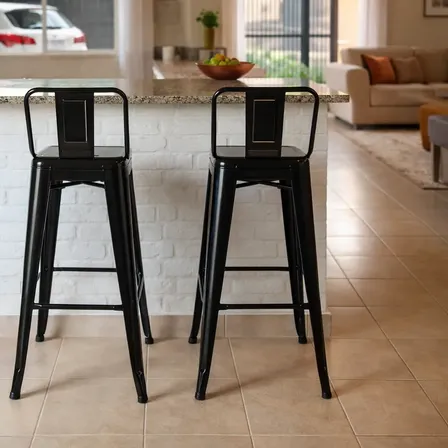 2 Banqueta Tolix Stool Iron Design Industrial Encosto 100cm