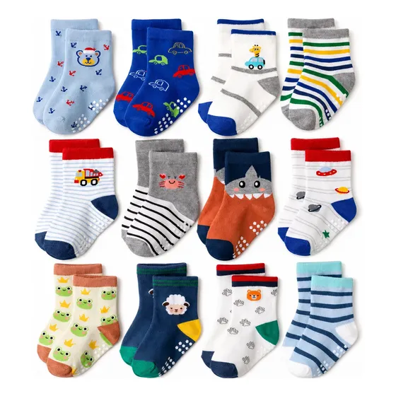 Kit 12 Pares Meias Infantil Masculino Menino