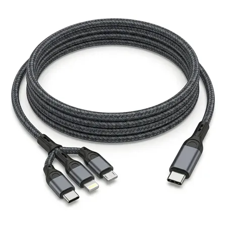 Cabo Carregador Multi Ubs 3 Em 1 Ultra Rápido Universal