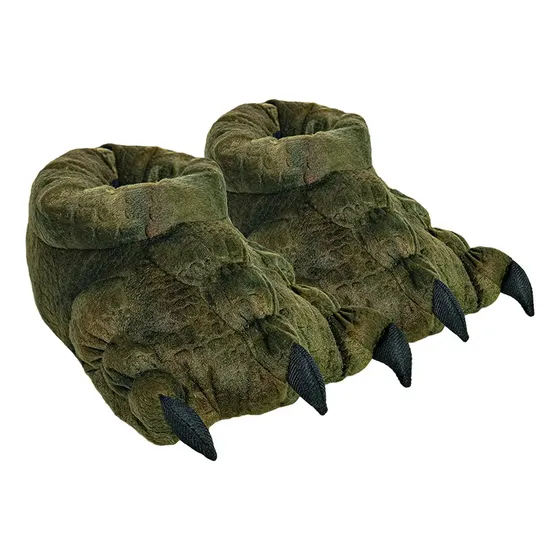 Pantufa Garra Dinossauro Solado Tecido Emborrachado