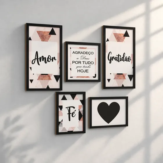 Quadros Decorativos Frases Amor Fé Gratidão Sala Escritório