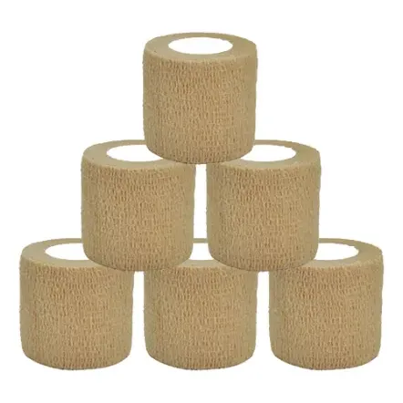 Kit 6 Un Bandagem Atadura Elastica Coesiva Autoaderente 5cm