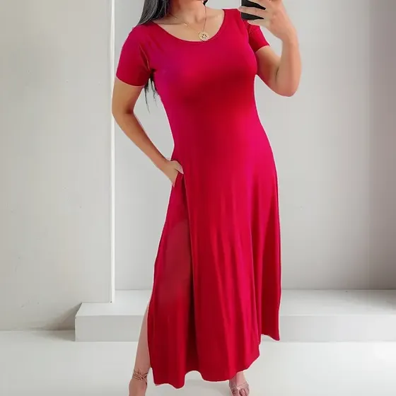 Vestido Gola Canoa