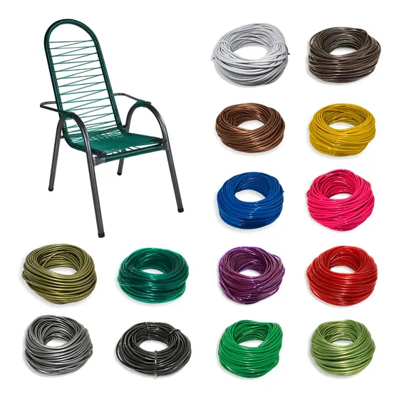 Rolo Corda De Enrolar Cadeira Espaguete 1kg Multicores 55m.