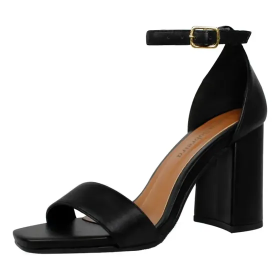Sandalia Salto Alto Tamanhos 30,31,32,33,34 Preta Mod. 2122