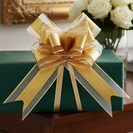 Laço Fácil De Organza Com Poliester 50mmx74cm 50 Unidades