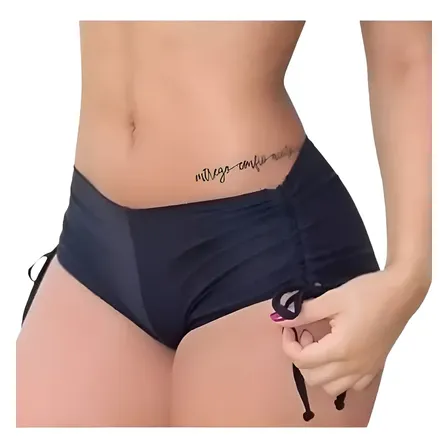 Shorts Praia Sunkini Feminino Regulagem Lateral Cintura Alta