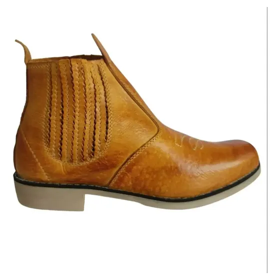 Bota Botina De Couro Rústica Roça