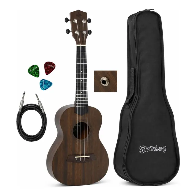 Ukulele Strinberg Uk06c Mgs Concert Elétrico C/ Capa