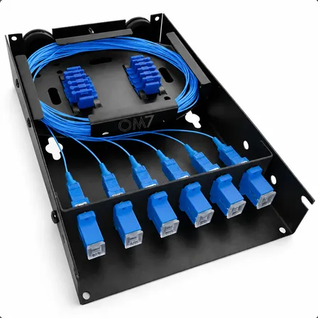 Mini Dio 6fo Em Aço Pigtail Acoplador Completo Sm Sc/sc Upc