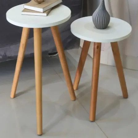 Mesa De Apoio Para Sala Mesinha Decorativa Canto Redonda