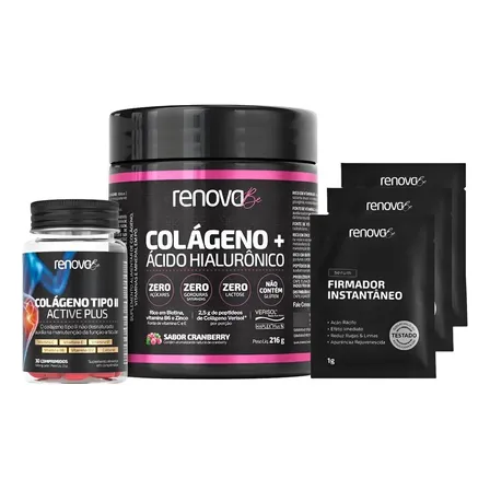 Kit Colágeno Tipo 1 Verisol Pele + Tipo 2 Ossos Renova Be