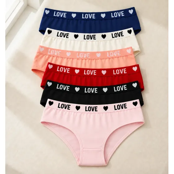 Kit 6 Calcinhas Tanga Feminina Adulto De Cotton Algodão Liso