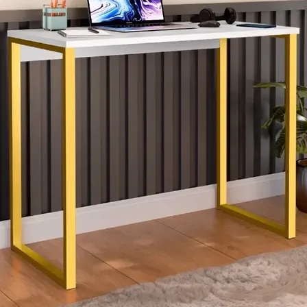 Escrivaninha Mesa Industrial Estudo 90x45cm Aço/mdf Notebook