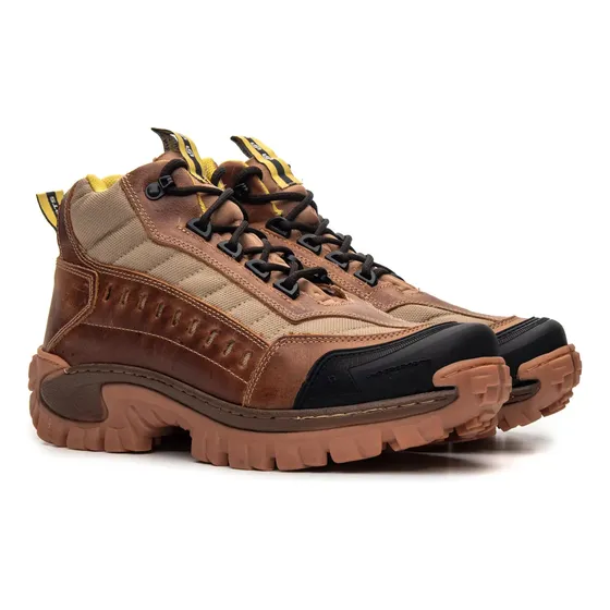 Bota Coturno Cano Médio Adventure Biqueira Pvc C.a Unissex