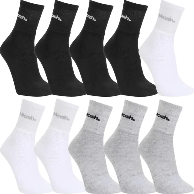 Kit De 10 Pares Meias Mash Cano Médio Casual E Esportivas
