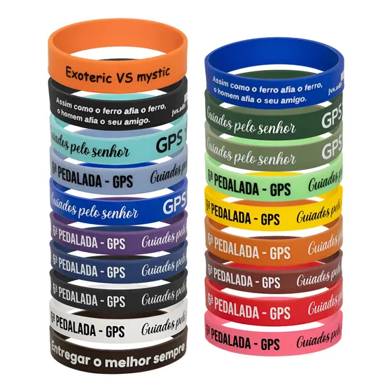 50 Pulseiras Silicone Personalizadas Em Serigrafia 1 Cor